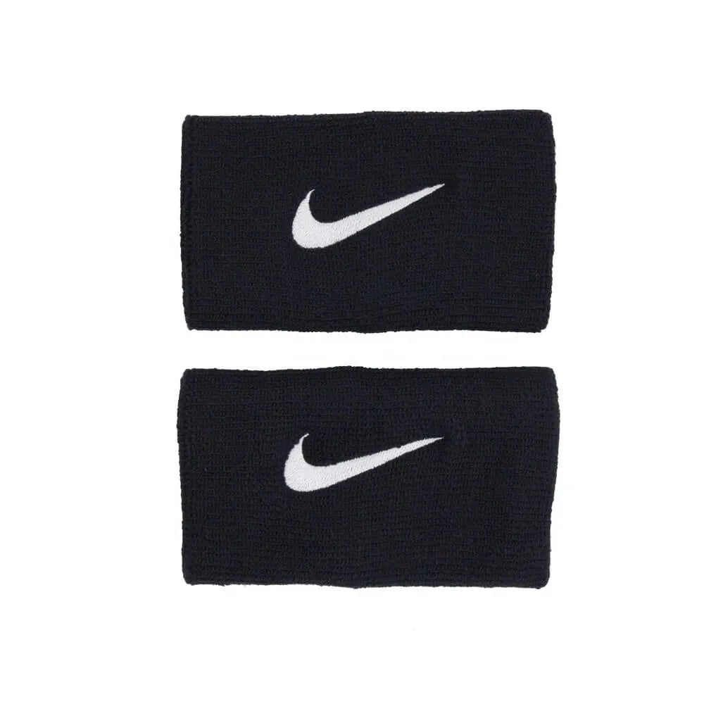 Nike Tennis Premier Doublewide Wristbands Black/White (Pair)