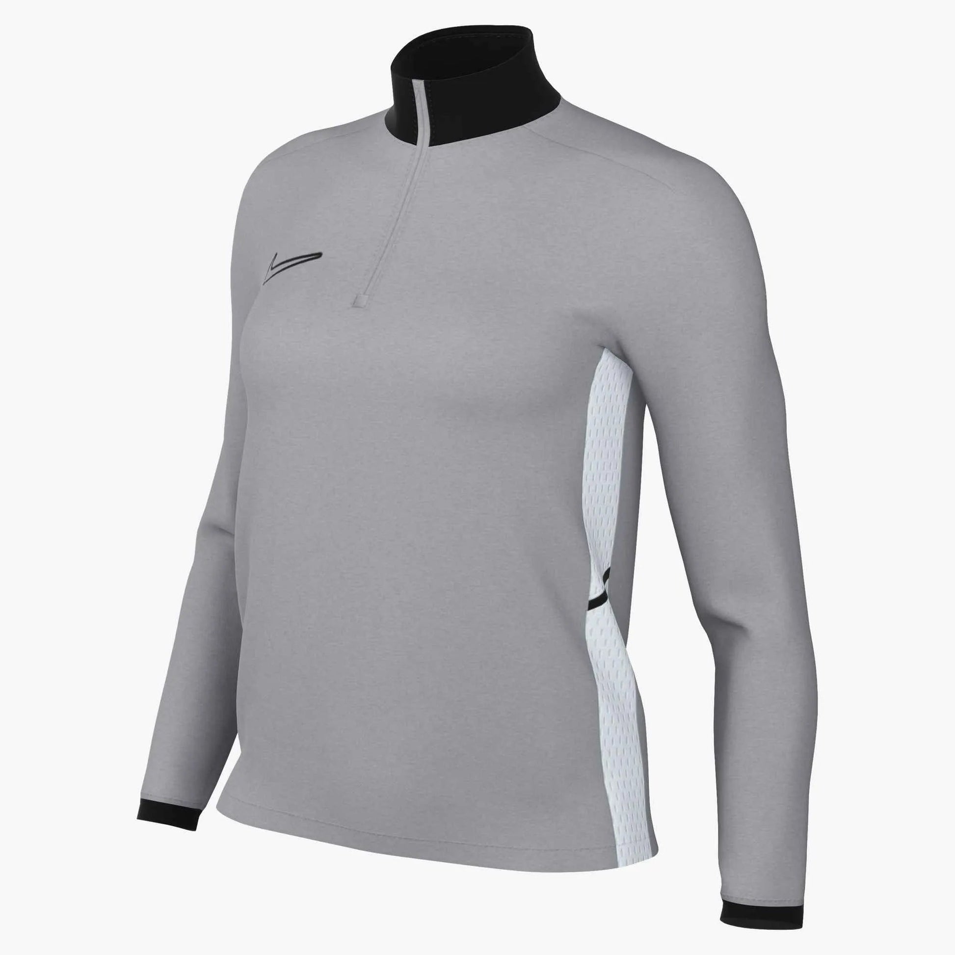 Nike Women's Academy 25 Drill Top Wolf Grey/Black (Front)
