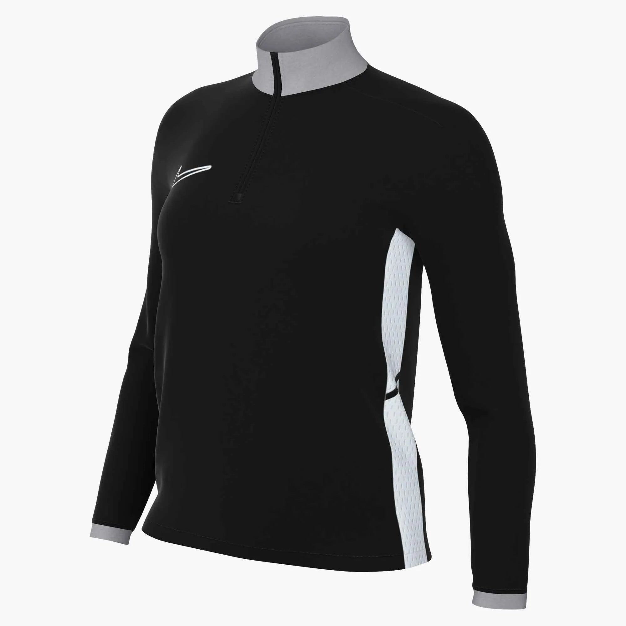 Nike Women's Academy 25 Drill Top Black/Wolf Grey (Front)