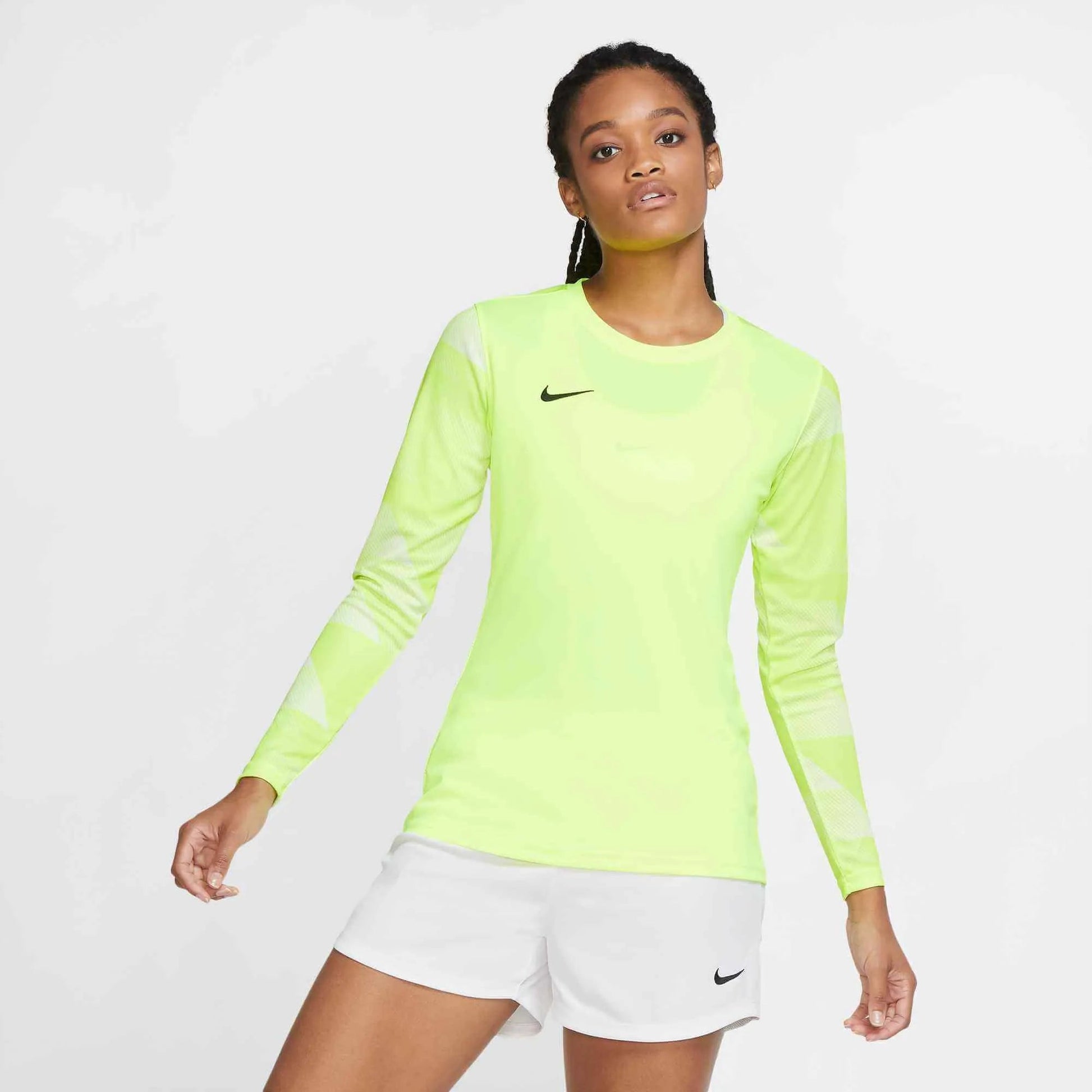 Nike Women's Park IV Goalkeeper Jersey Volt - White (Model - Front)