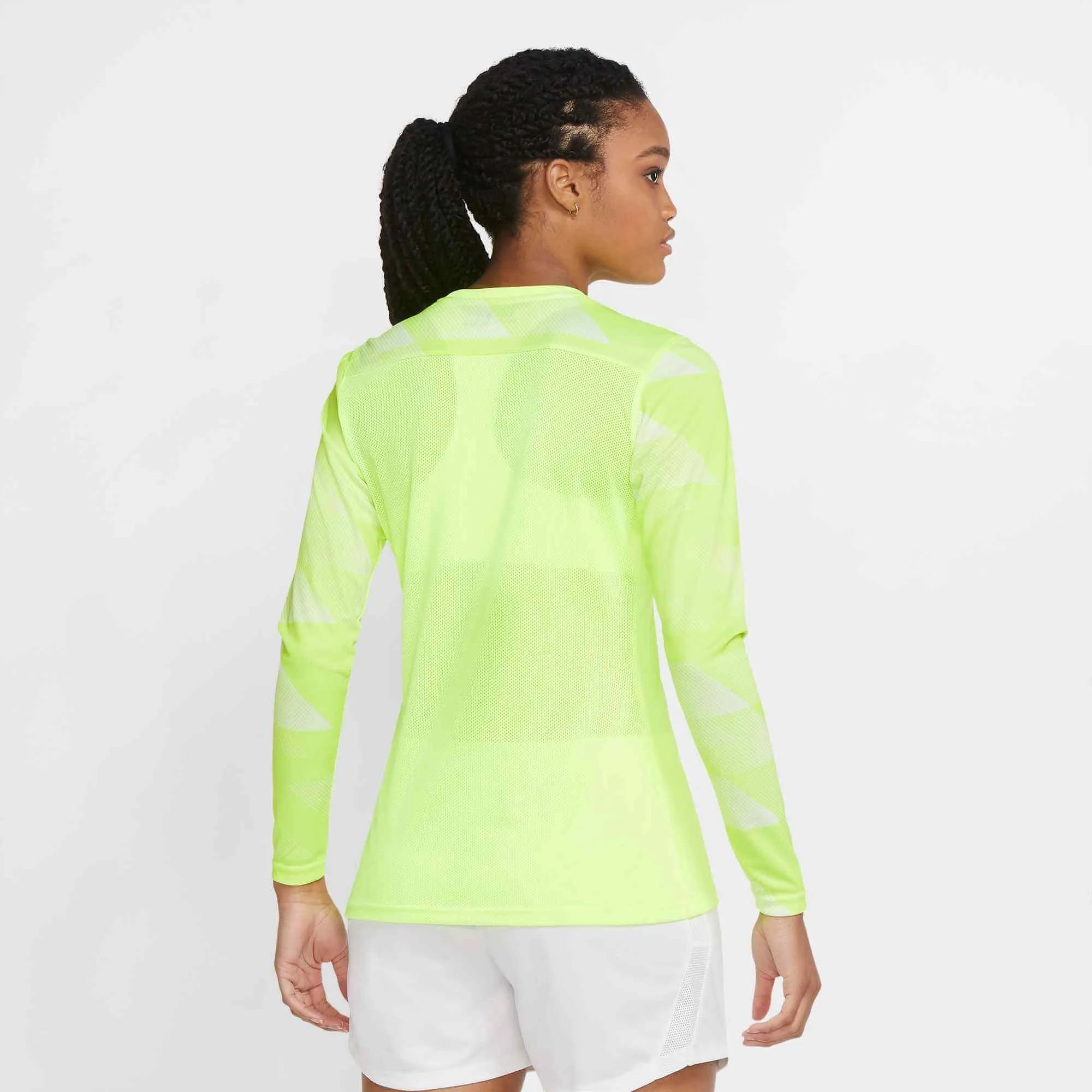 Nike Women's Park IV Goalkeeper Jersey Volt - White (Model - Back)