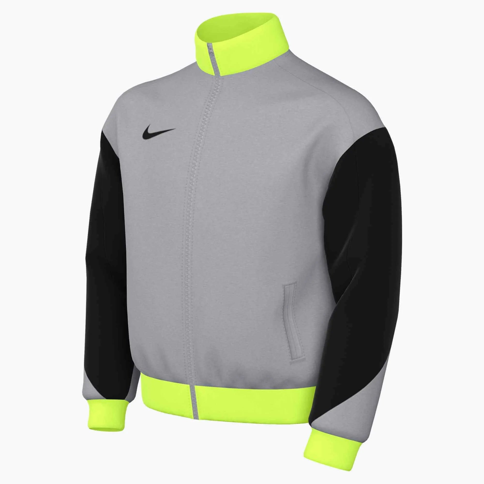 Nike Youth Academy Pro 24 Track Jacket Grey-Volt (Front)