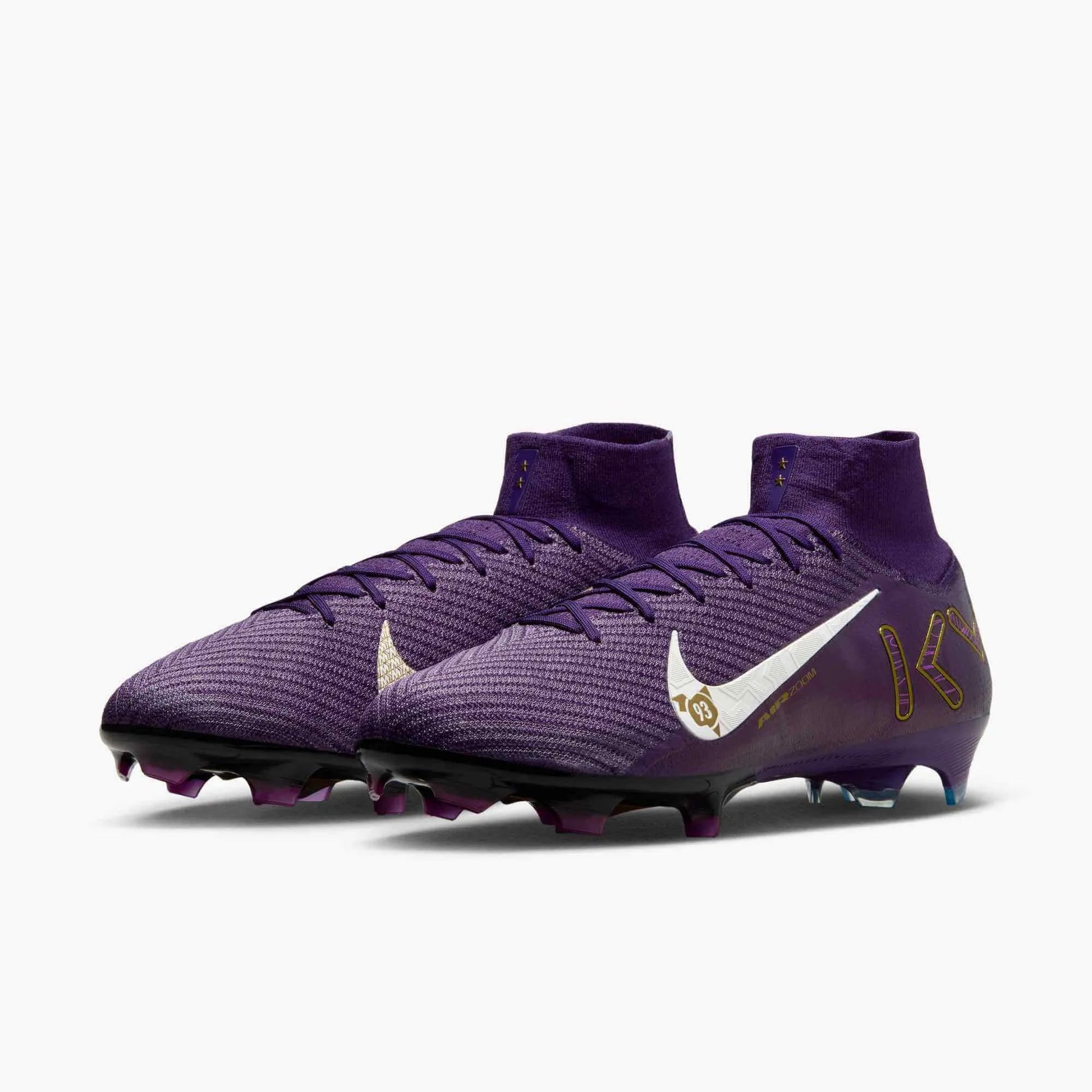 Nike Zoom Superfly 10 Elite KM Firm Ground Soccer Cleats - Mbappe PE (SU25) (Pair - Lateral)