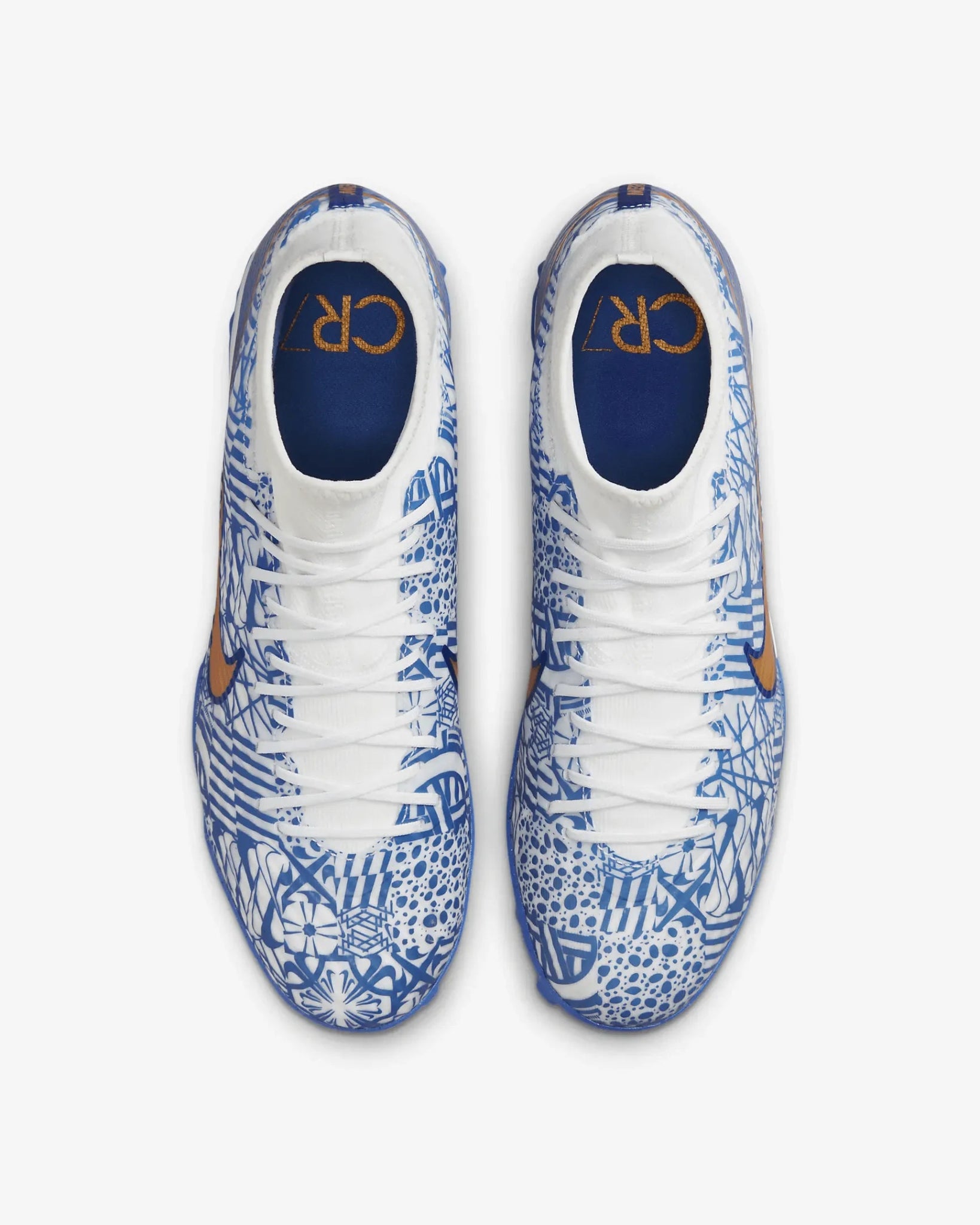 Nike Zoom Superfly 9 Academy CR7 Turf - White-Metallic Copper