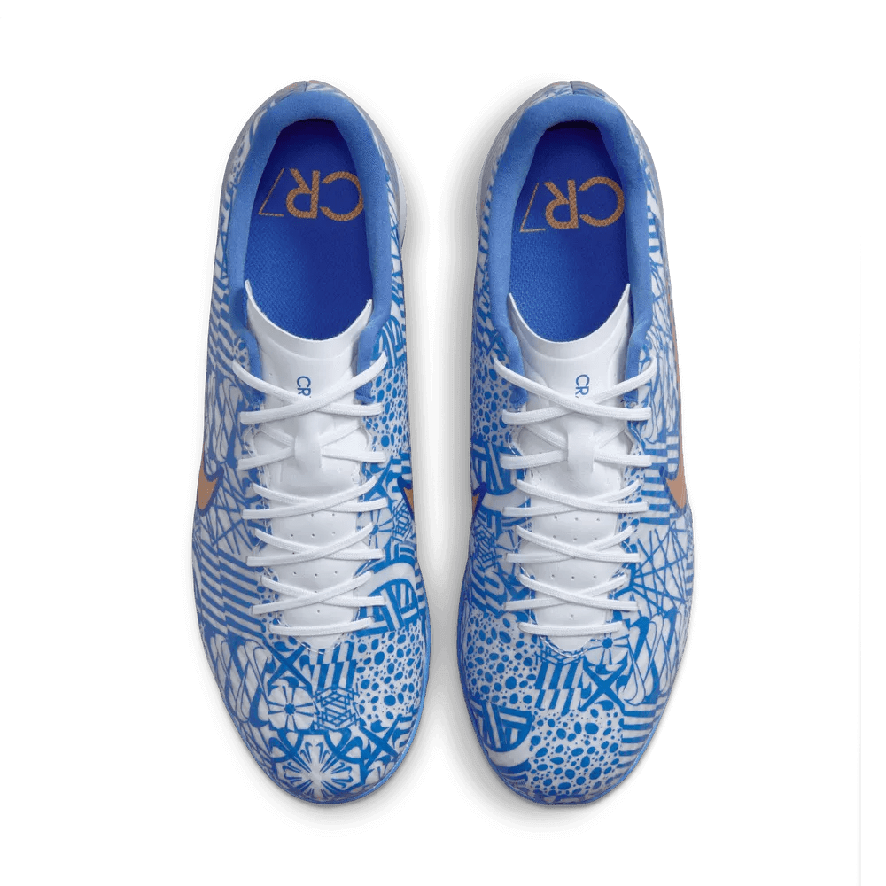 Nike Zoom Vapor 15 Academy CR7 Indoor - White-Metallic Copper (Pair - Top)