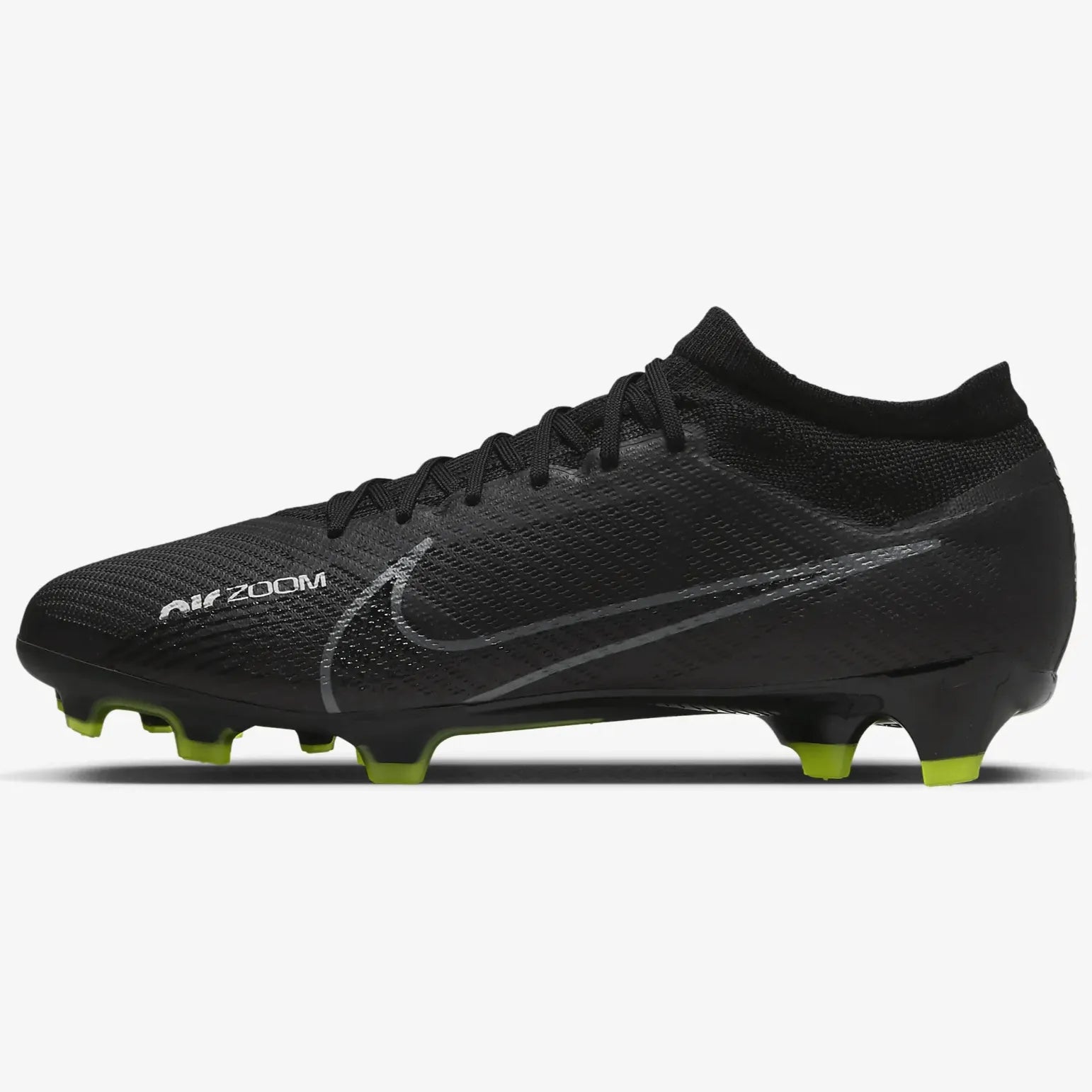 Nike Zoom Vapor 15 Pro FG - Black-Smoke Grey (Side 1)