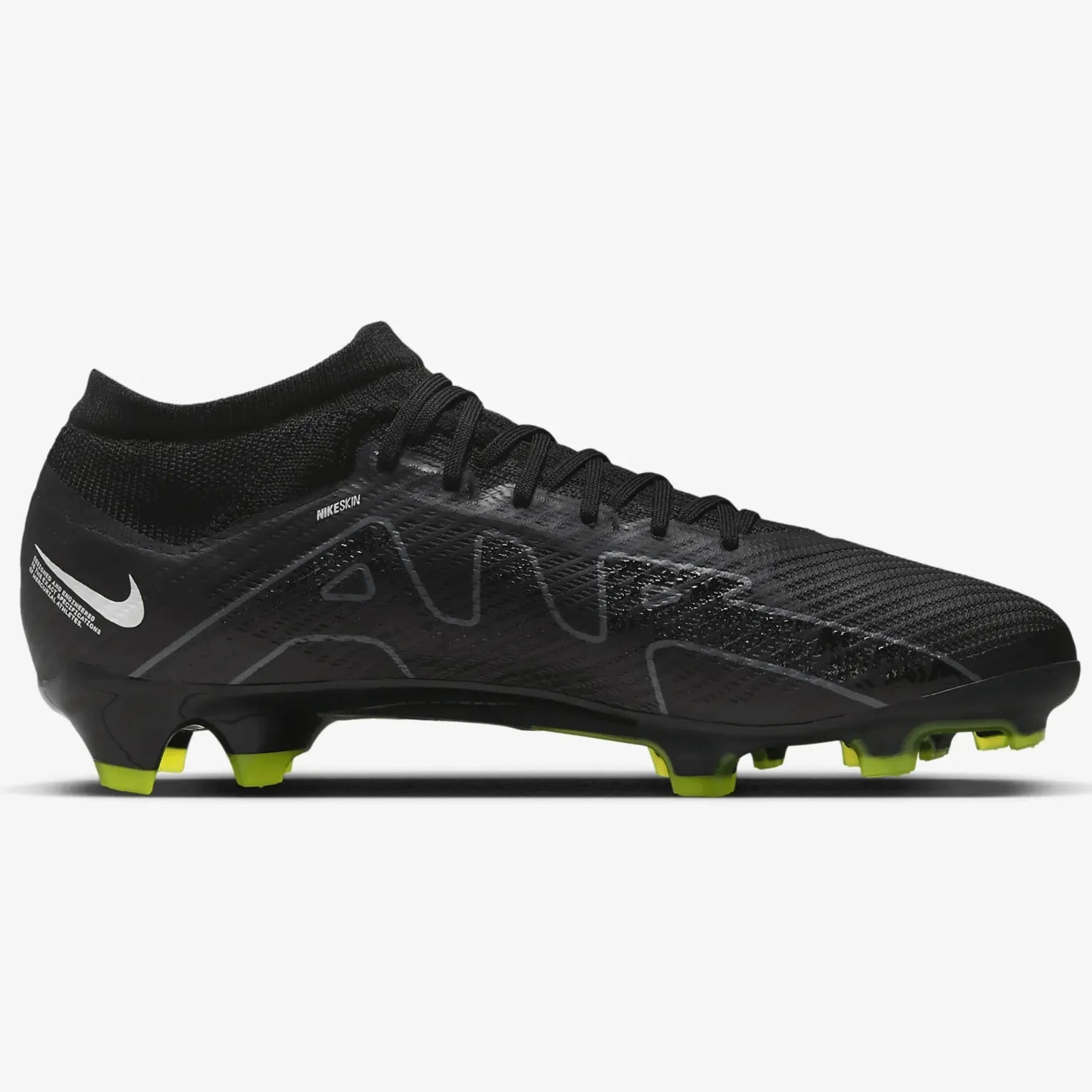 Nike Zoom Vapor 15 Pro FG - Black-Smoke Grey (Side 2)