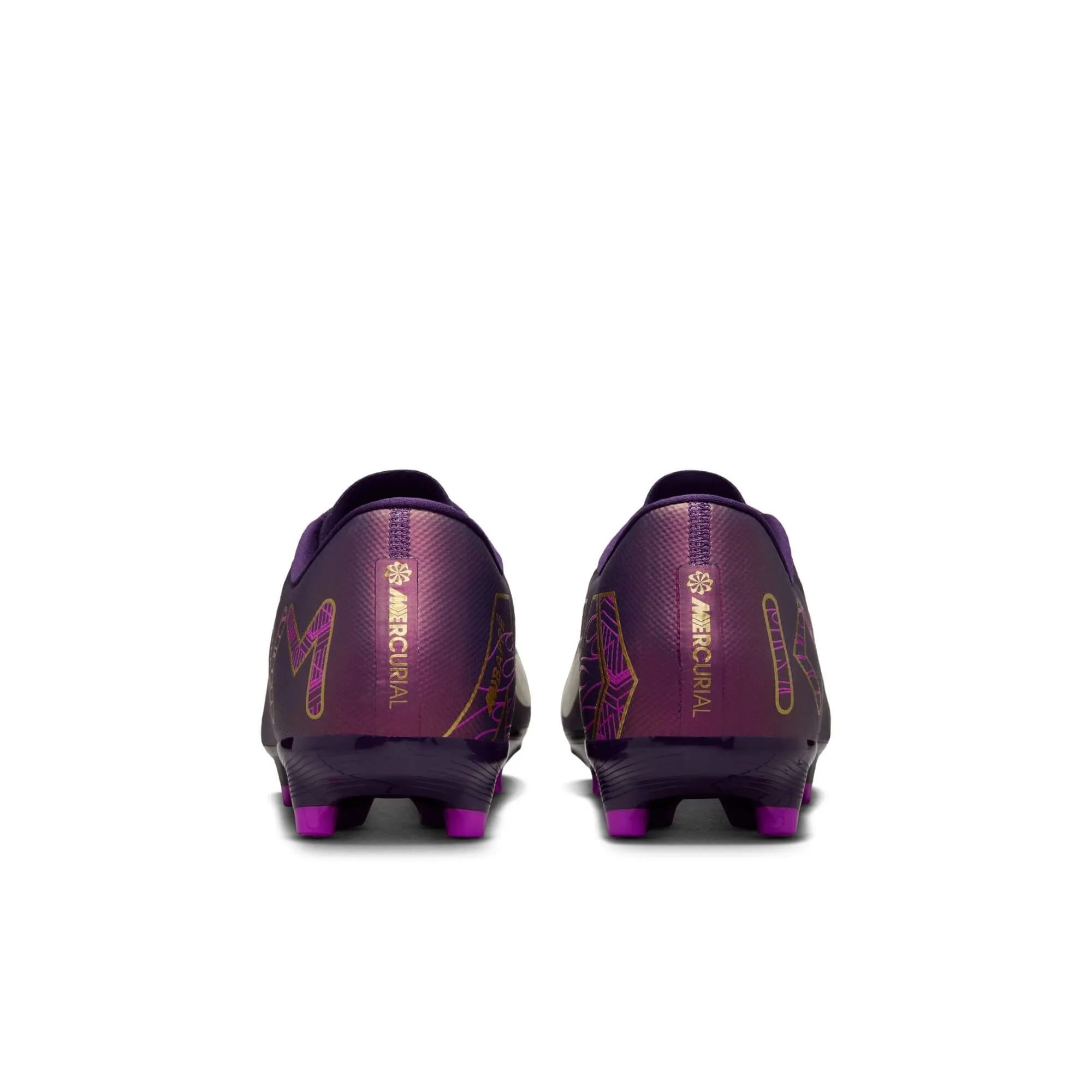 Nike Zoom Vapor 16 Academy KM Firm-Multi Ground Soccer Cleats - Mbappe PE (SU25) (Pair - Back)