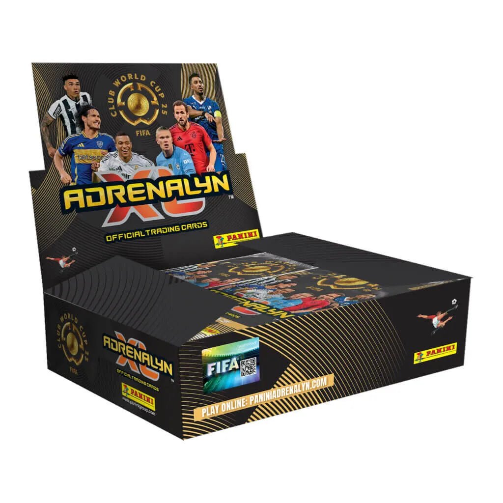 Panini 2025 Adrenalyn XL Club World Cup Trading Cards BOX (50 Packs Each) (Box - Front)