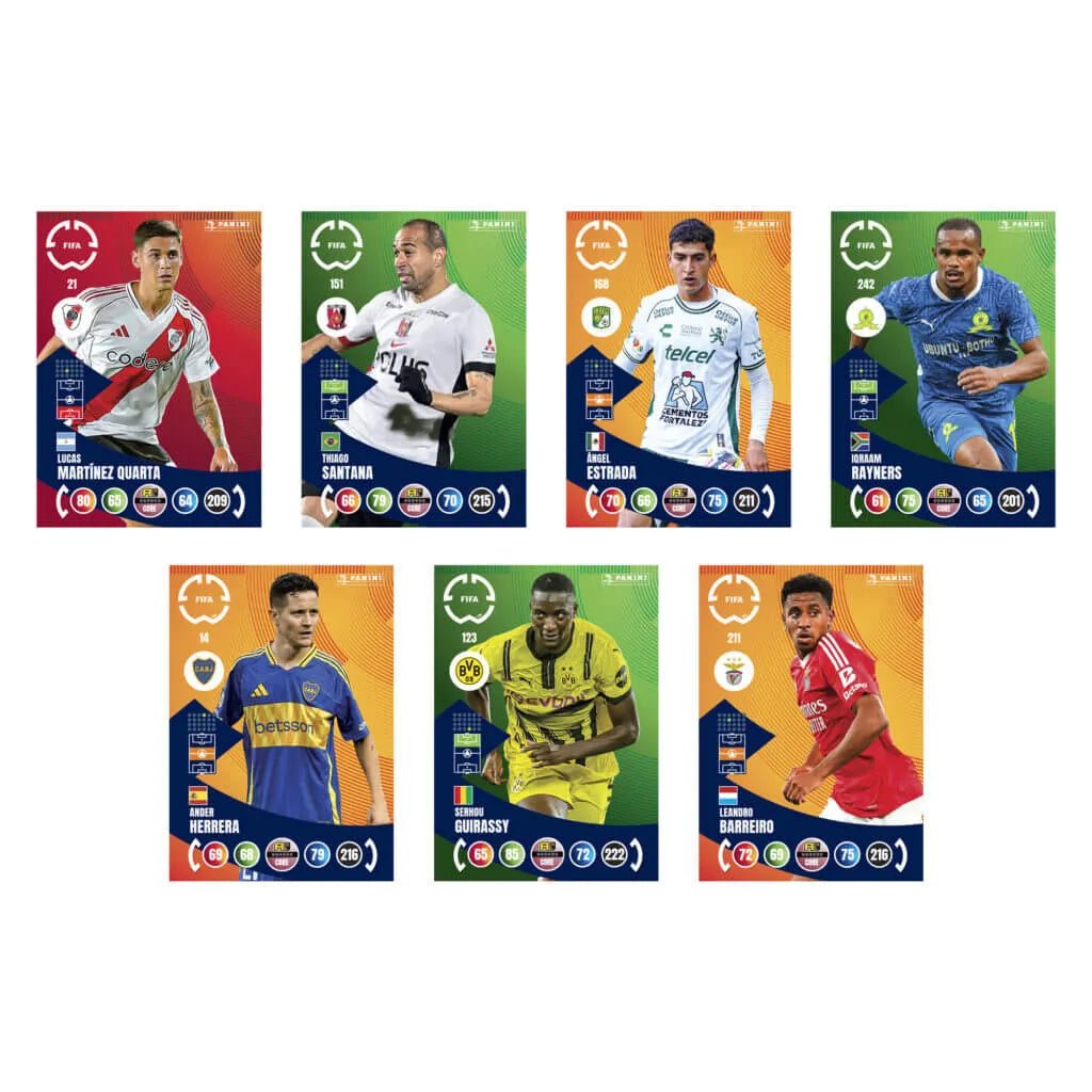 Panini 2025 Adrenalyn XL Club World Cup Trading Cards PACK (6 Cards Each)