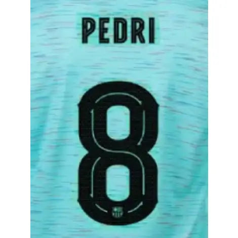 Barcelona 2023/24 Third Pedri #8 Youth Jersey Name Set (CL Version)