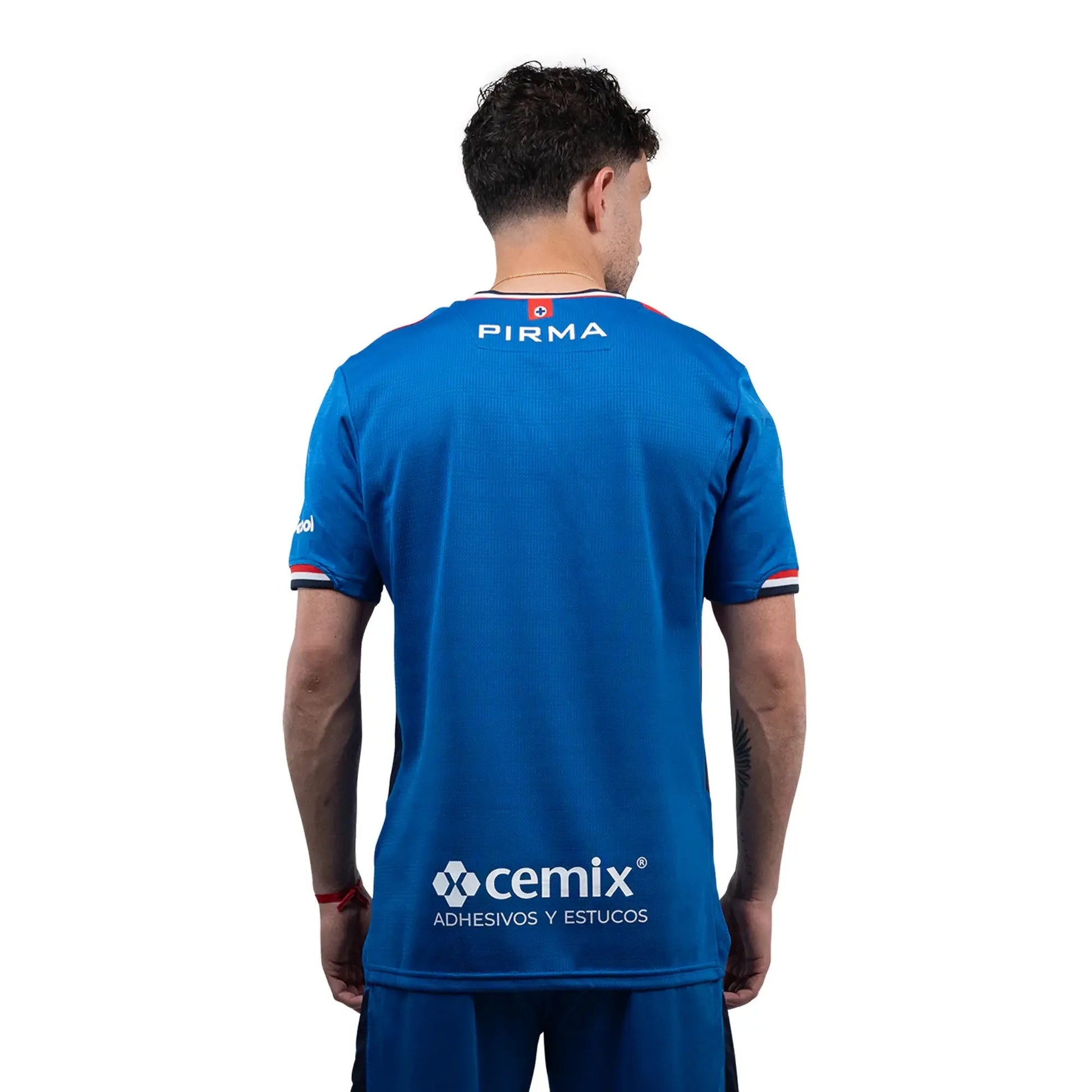 Pirma 2025-26 Cruz Azul Men's Stadium Home Soccer Jersey (Model - Back)