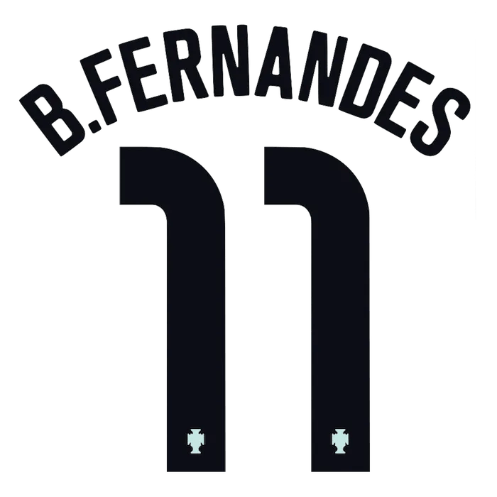 Portugal 2020/21 Away B. Fernandes #11 Jersey Name Set (Main)
