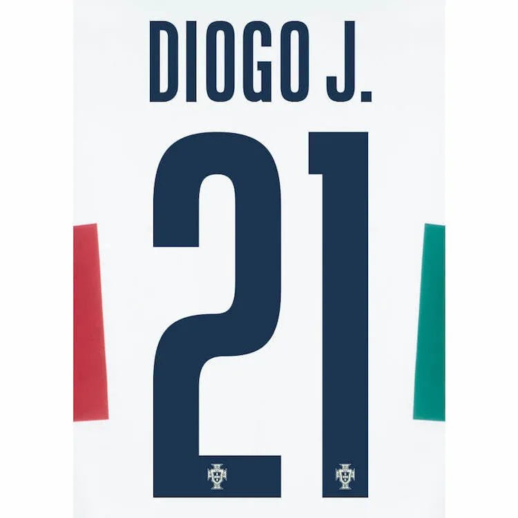 Portugal 2022-23 Away Diogo J #21 Jersey Name Set
