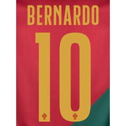 Portugal 2022-23 Home Bernardo #10 Jersey Name Set