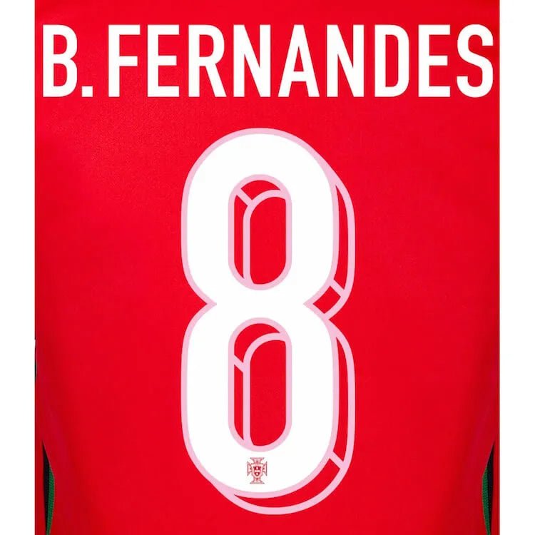 Portugal 2024/25 Home B. Fernandes #8 Jersey Name Set