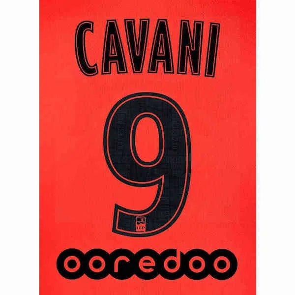 PSG 2019/20 Away Cavani #9 Jersey Name Set