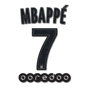 PSG 2019/20 Away Mbappe #7 Jersey Name Set