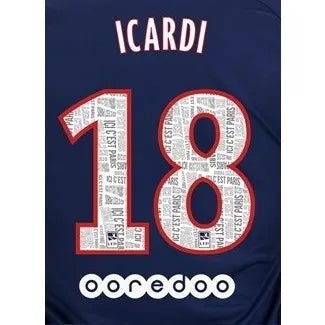 PSG 2019/20 Home Icardi #18 Jersey Name Set