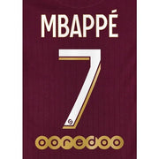 PSG 2020/21 Third Mbappe #7 Jersey Name Set