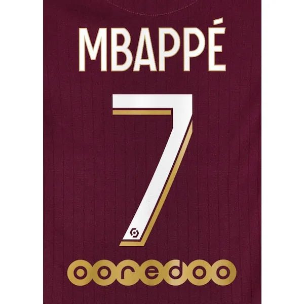 PSG 2020/21 Third Mbappe #7 Jersey Name Set