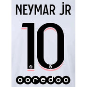PSG 2021/22 Away Neymar JR #10 Jersey Name Set