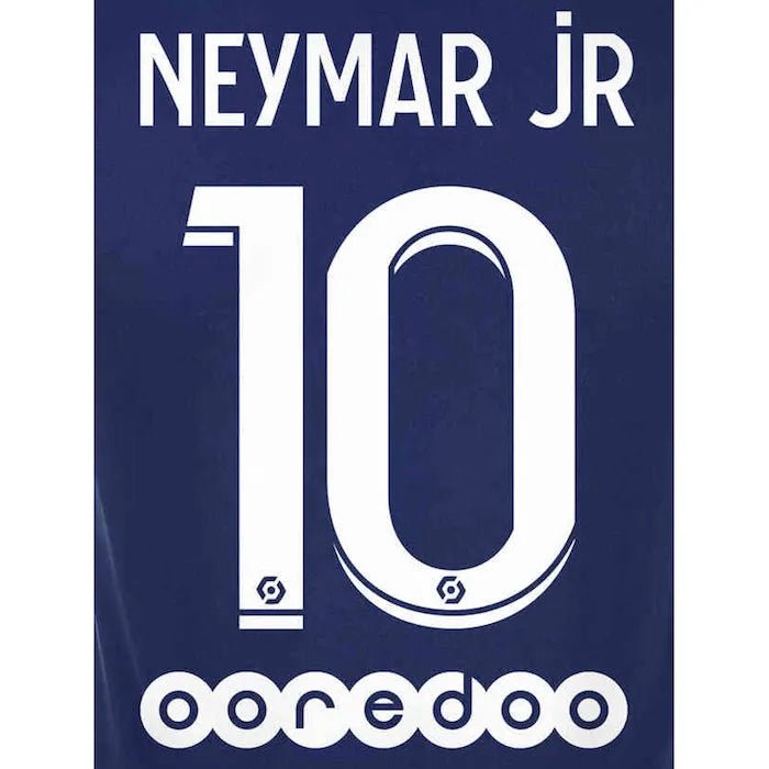 PSG 2021/22 Home Neymar JR #10 YOUTH Jersey Name Set
