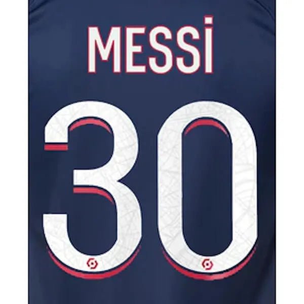 PSG 2023/24 Home Messi #30 Jersey Name Set