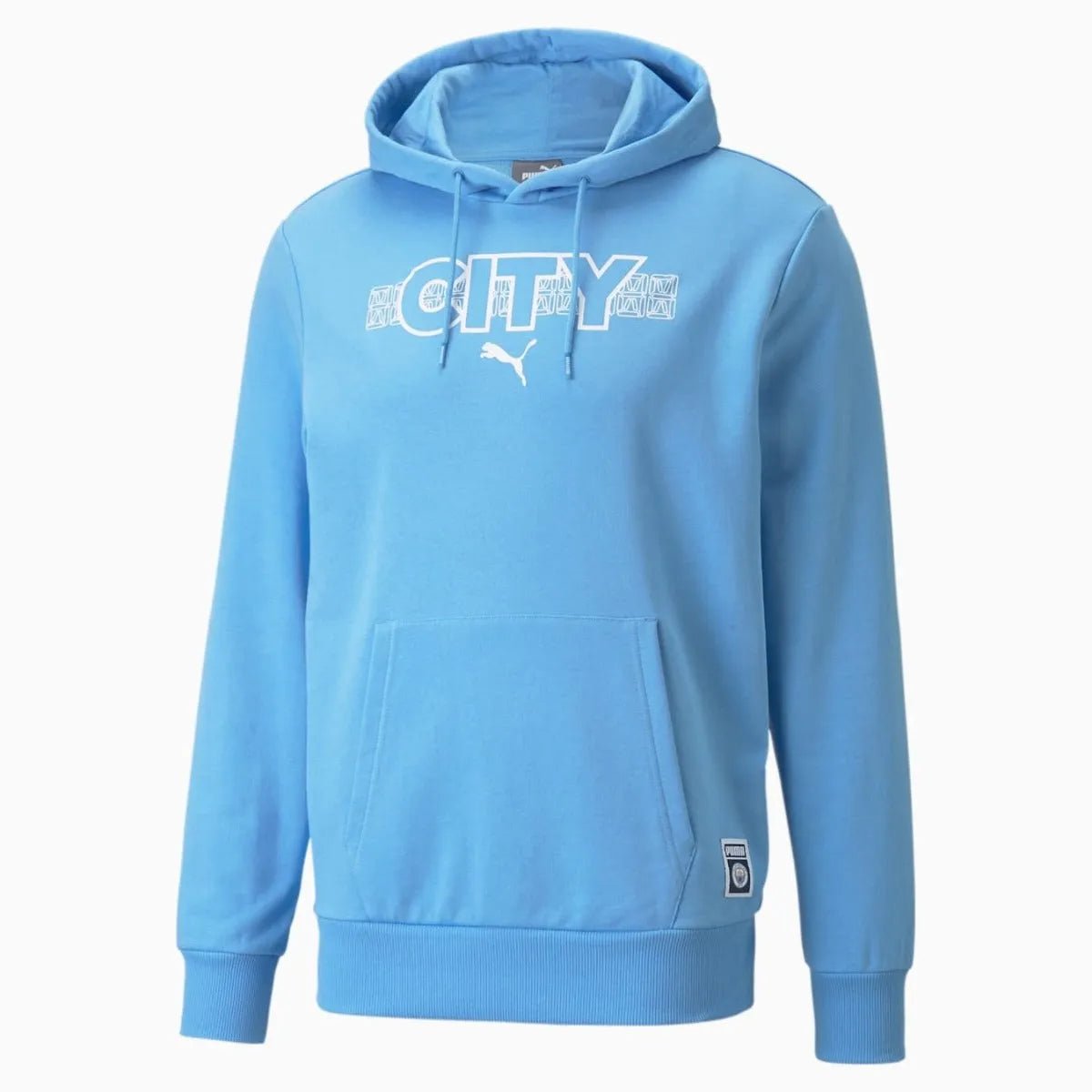 Puma 2021-22 Manchester City ftblCore Hoody - Light Blue-White