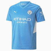 Puma 2021-22 Manchester City Youth Home Jersey - Light Blue
