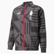 Puma 2022-23 AC Milan Pre-Match Jacket - Puma Black-Asphalt