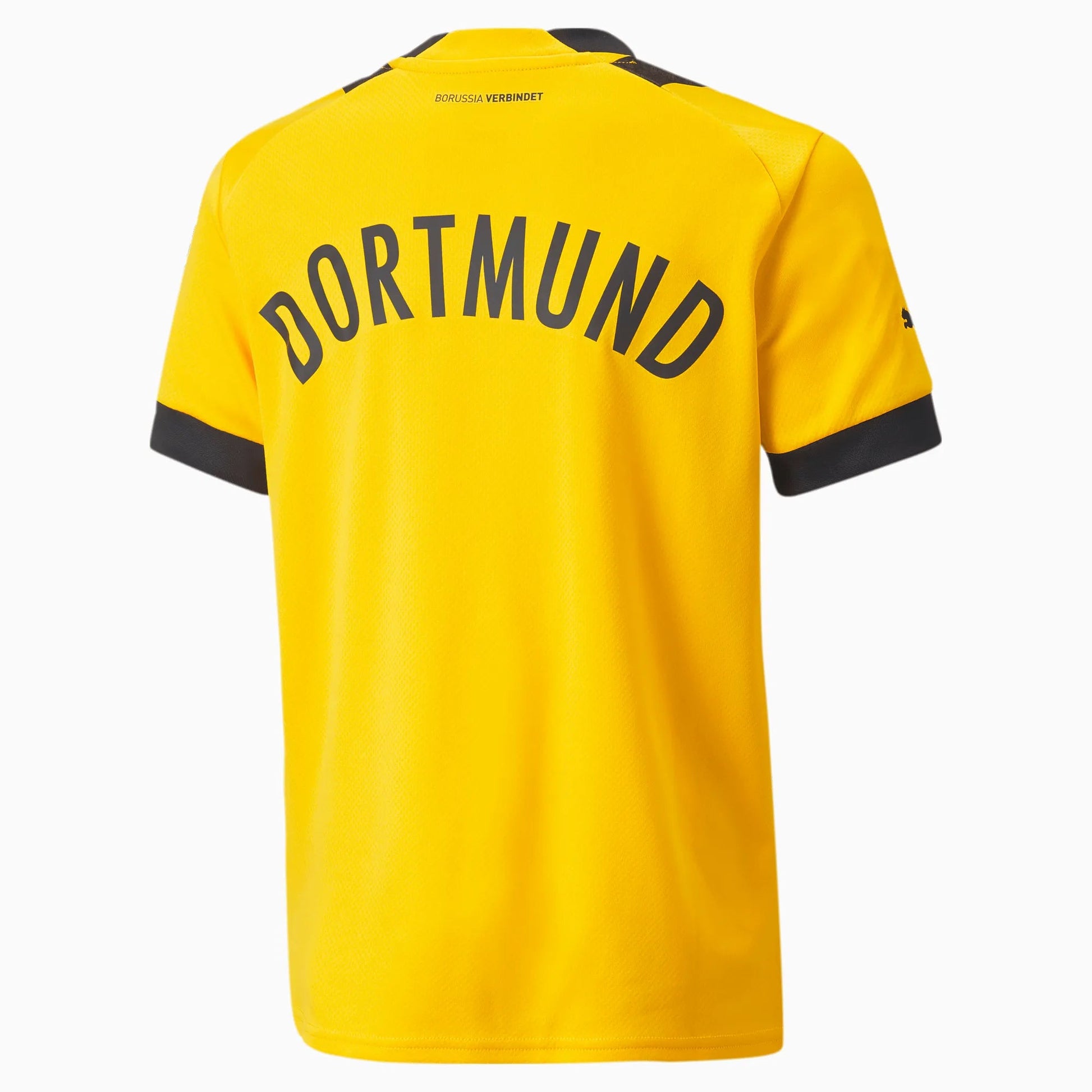 Puma 2022-23 Borussia Dortmund Youth Home Jersey - Cyber Yellow-Black