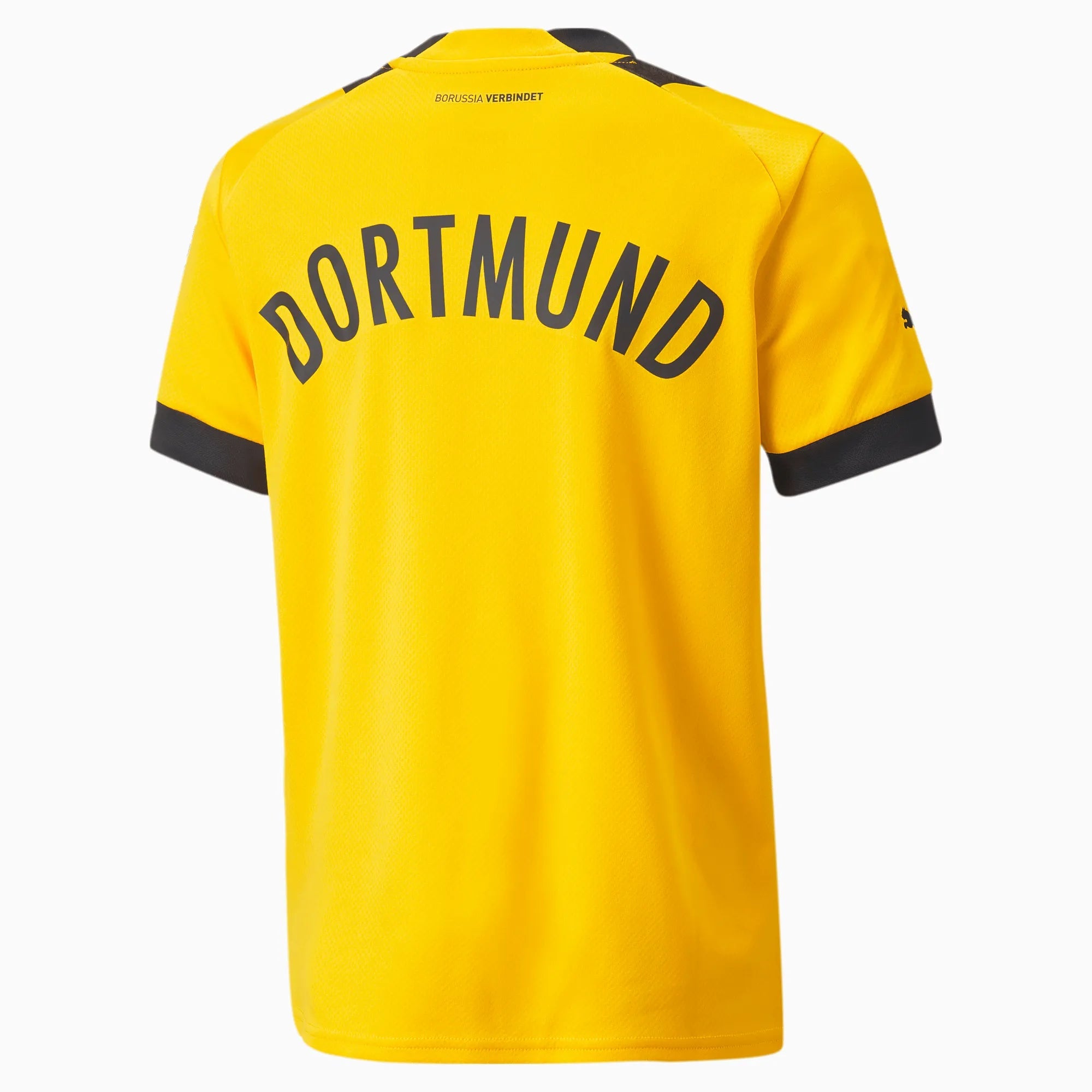 Puma 2022-23 Borussia Dortmund Youth Home Jersey - Cyber Yellow-Black
