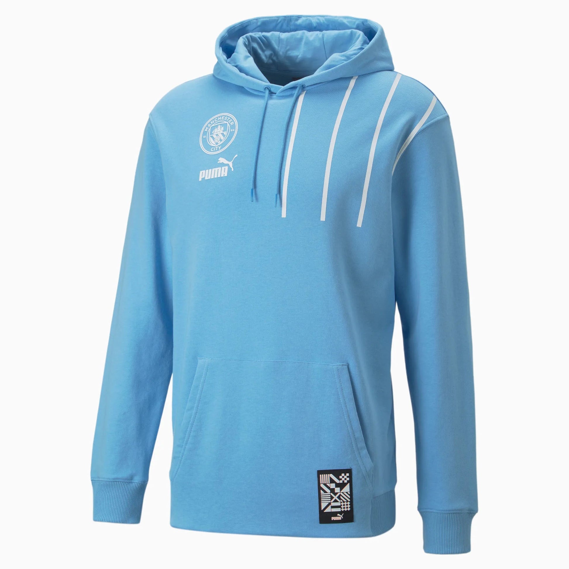 Puma 2022-23 Manchester City FtblCulture Hoody - Light Blue-White