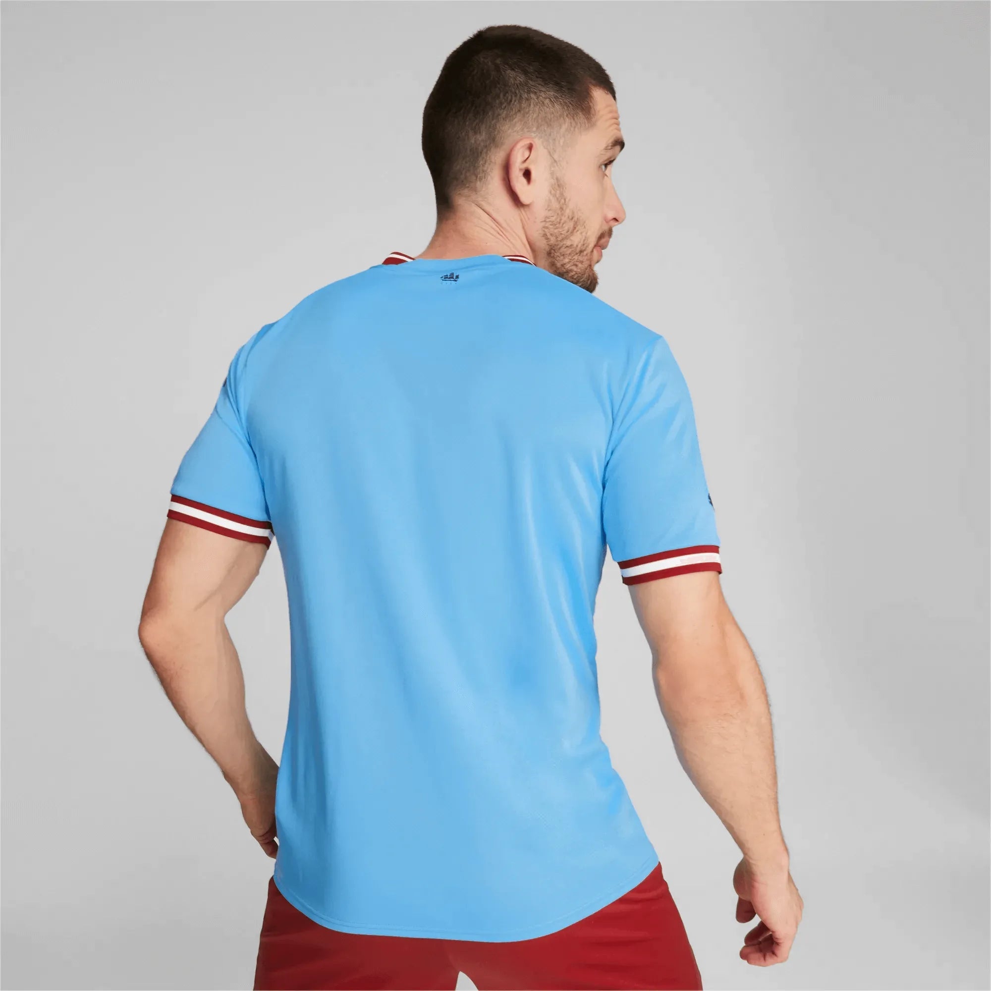 Puma 2022-23 Manchester City Home Jersey - Light Blue-Intense Red
