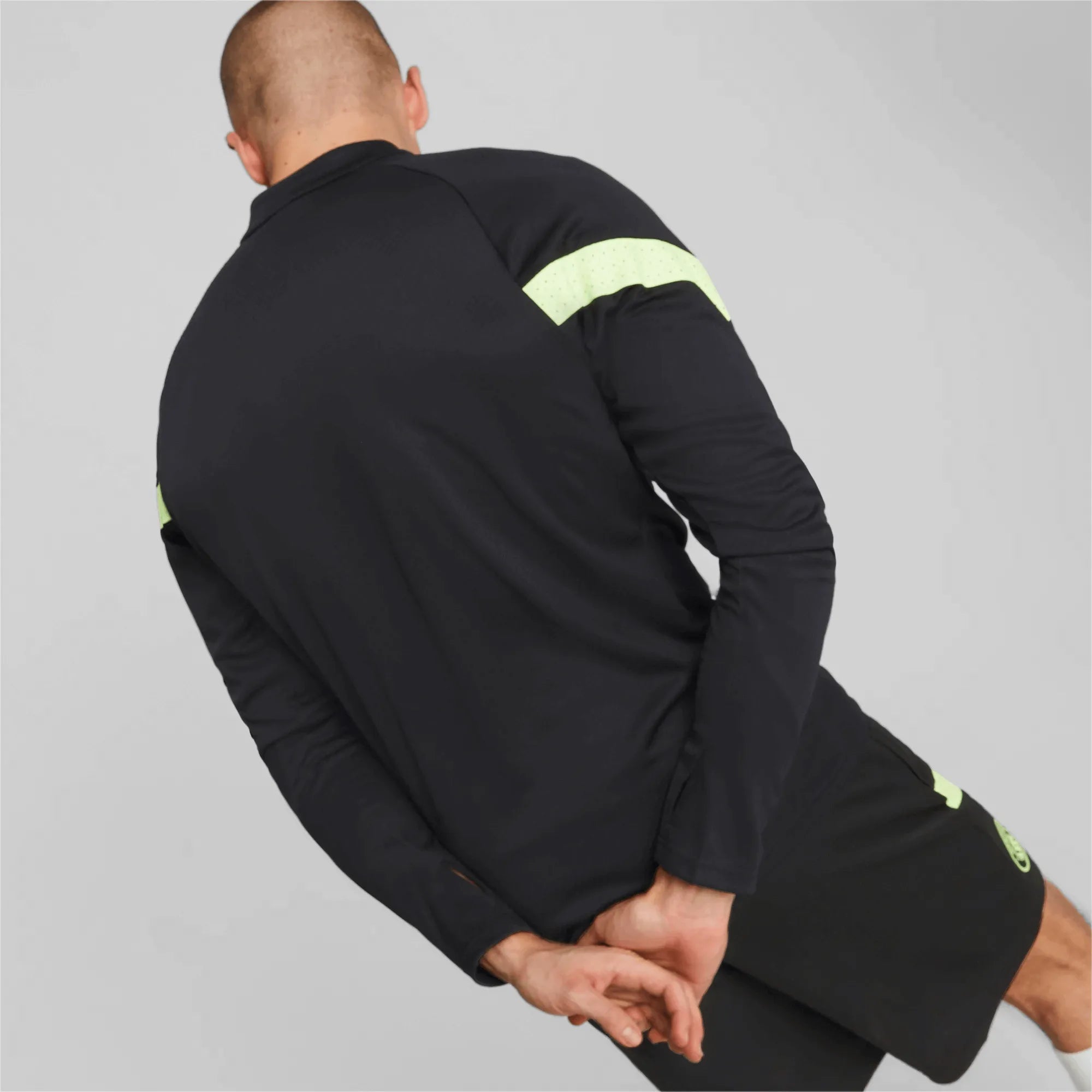 Puma 2022-23 Manchester City Quarter Zip Training Top - Puma Black-Fizzy Light
