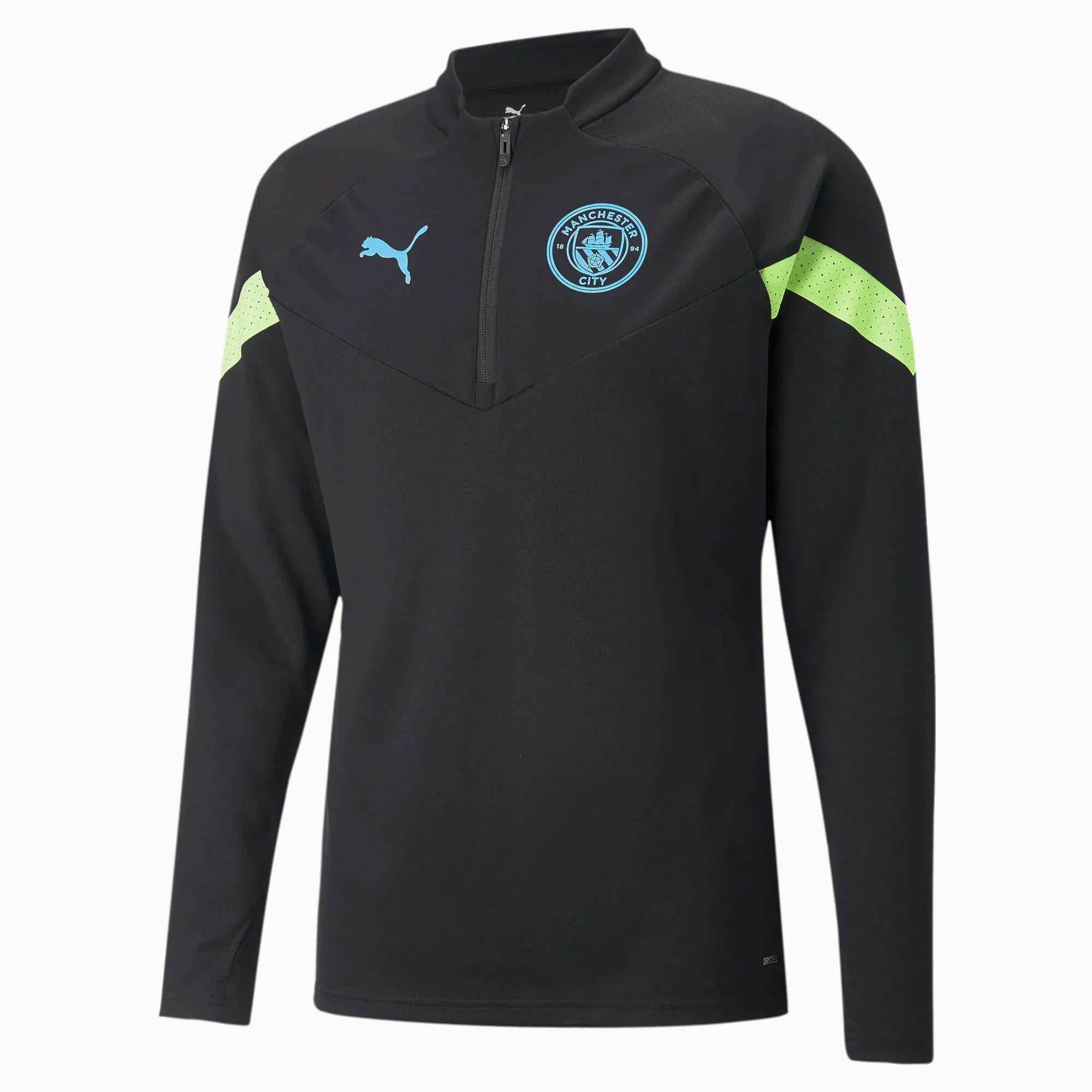 Puma 2022-23 Manchester City Quarter Zip Training Top - Puma Black-Fizzy Light
