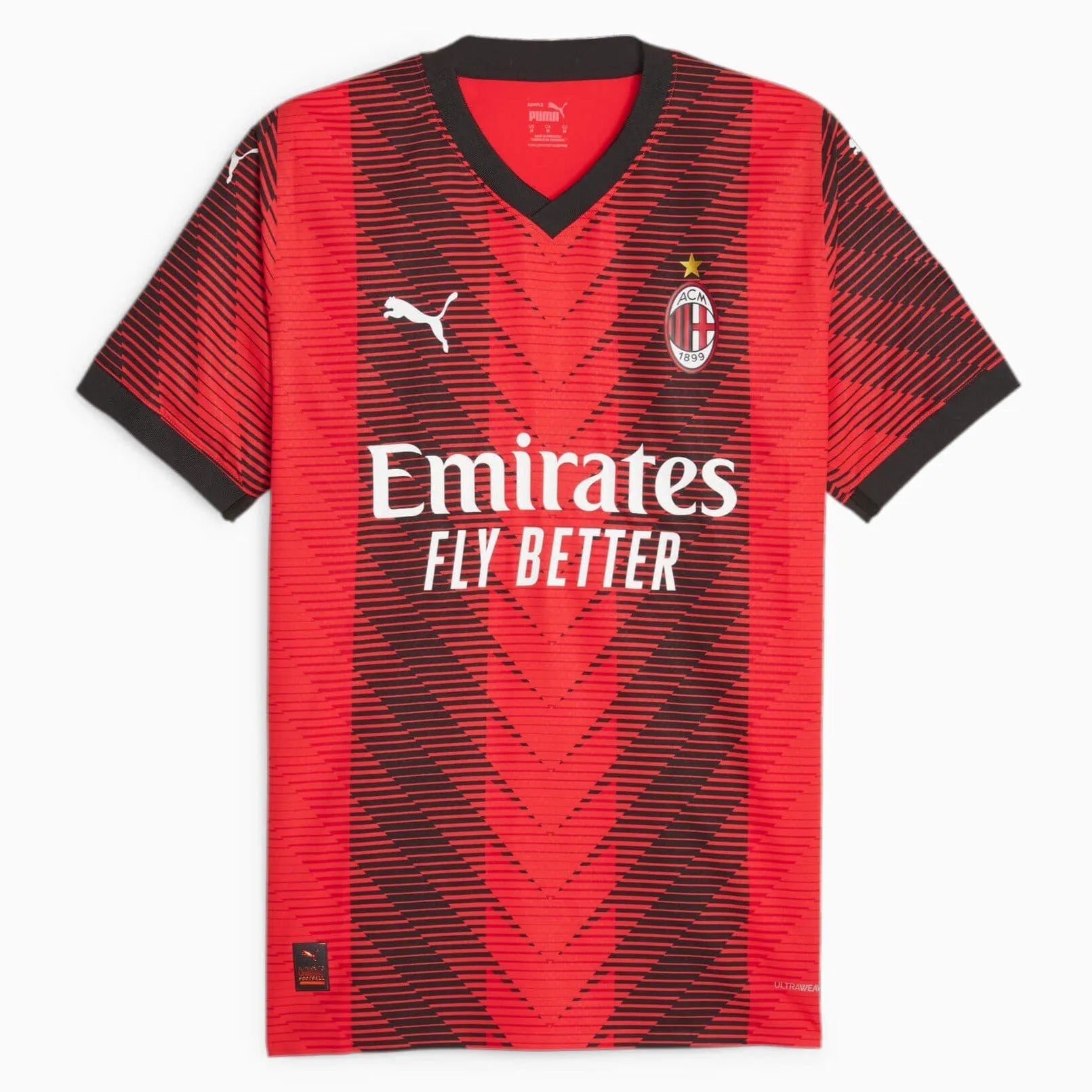 Puma 2023-24 AC Milan Men's Authentic Match Home Jersey