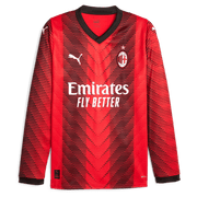 Puma 2023-24 AC Milan Men's Stadium Home Long-Sleeve Jersey