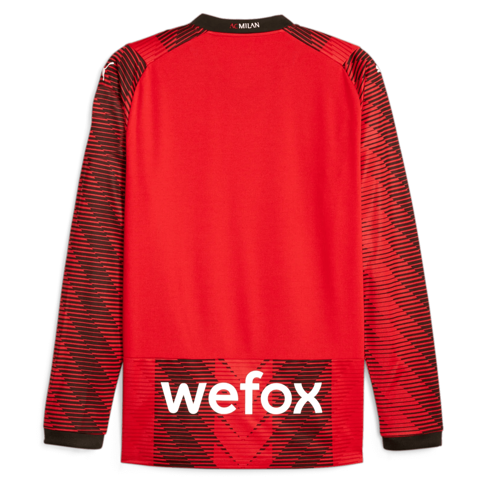 Puma 2023-24 AC Milan Men's Stadium Home Long-Sleeve Jersey