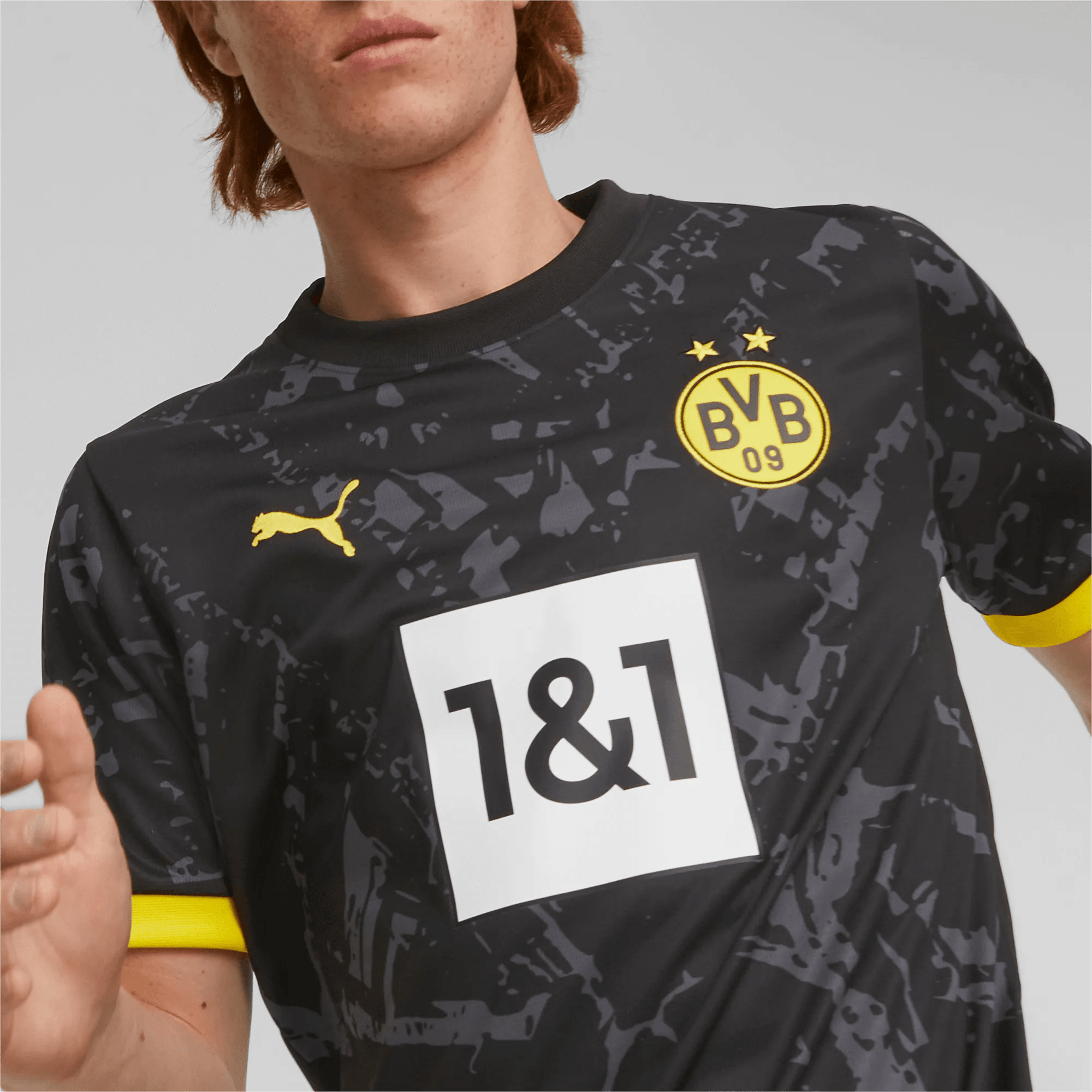 Puma 2023-24 Borussia Dortmund Men's Stadium Away Jersey