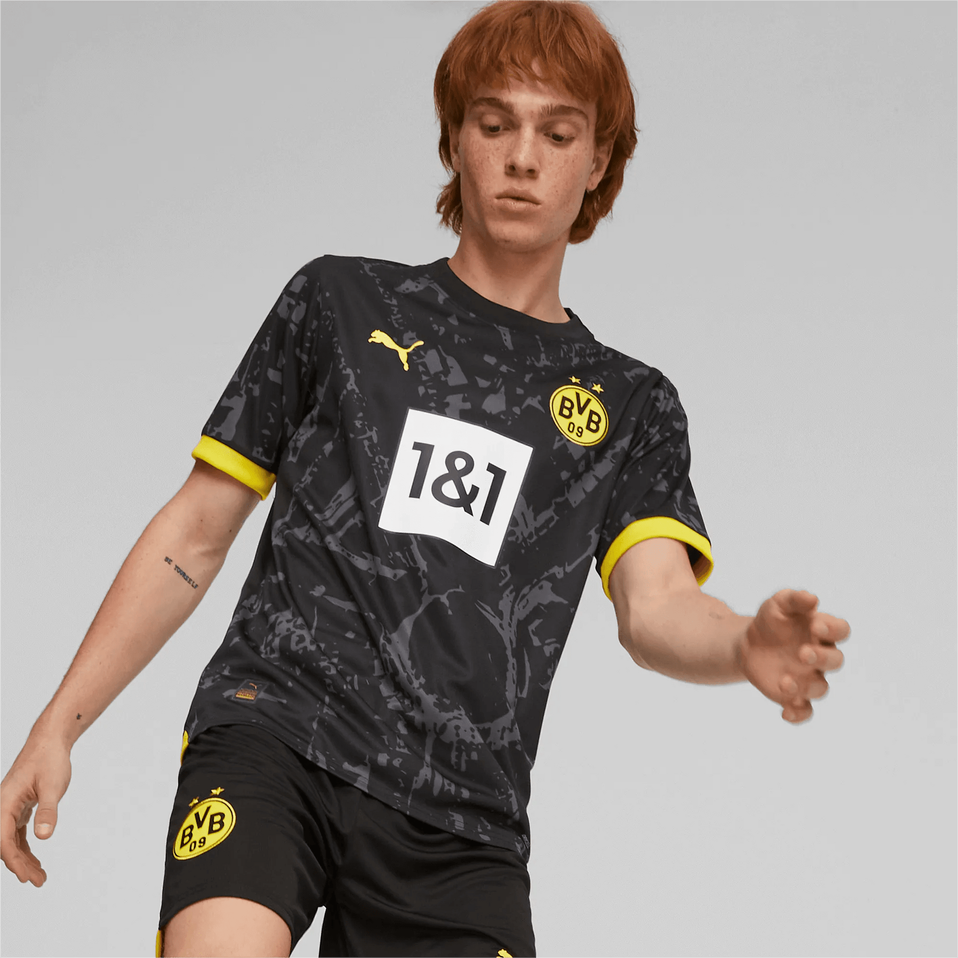Puma 2023-24 Borussia Dortmund Men's Stadium Away Jersey