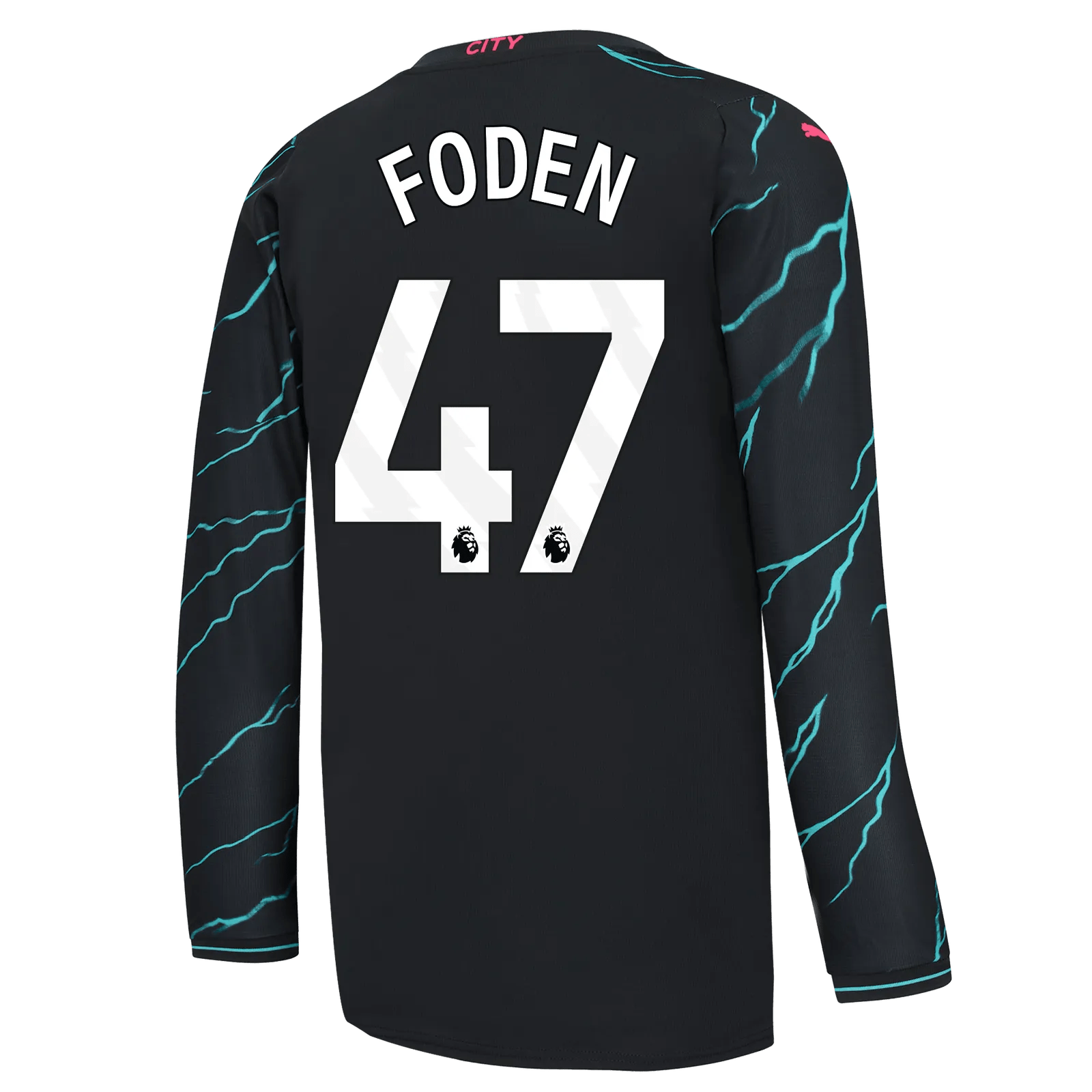 Puma 2023-24 Manchester City Men's Stadium Third Long-Sleeve Jersey