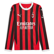 Puma 2024-25 AC Milan Men's Stadium Home Long-Sleeve Jersey