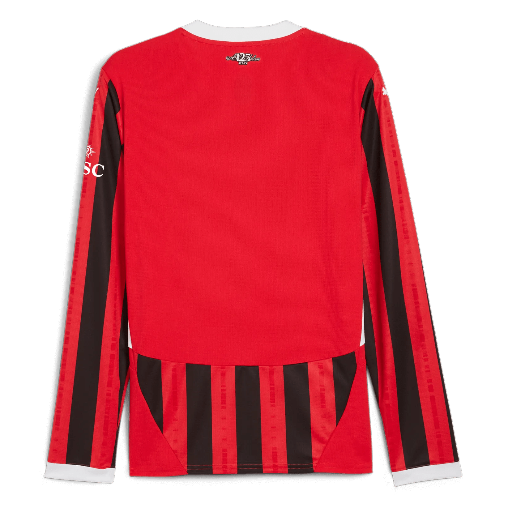 Puma 2024-25 AC Milan Men's Stadium Home Long-Sleeve Jersey