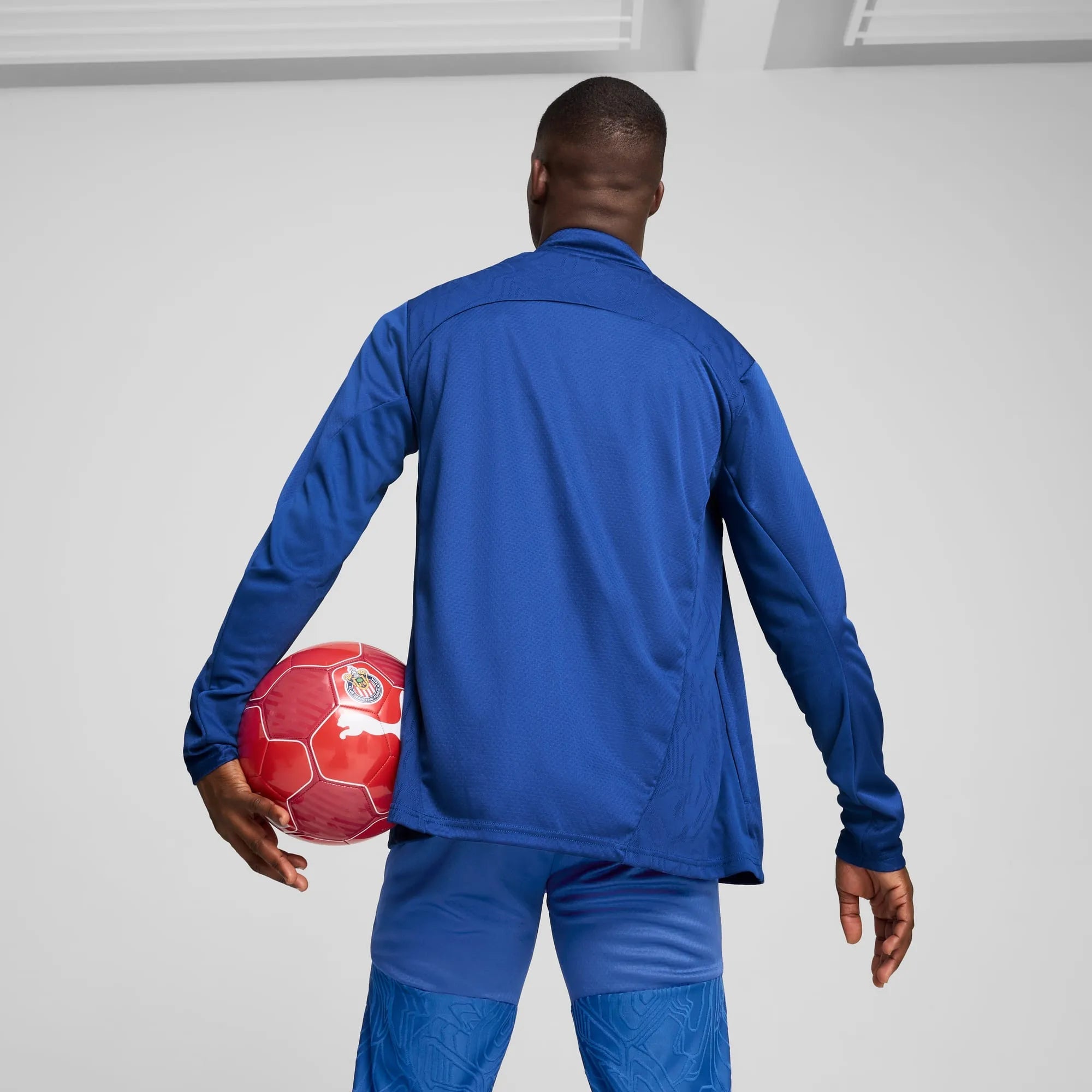 Puma 2024-25 Chivas Men's Training Jacket Cobalt Glaze-Puma Silver (Model - Back)