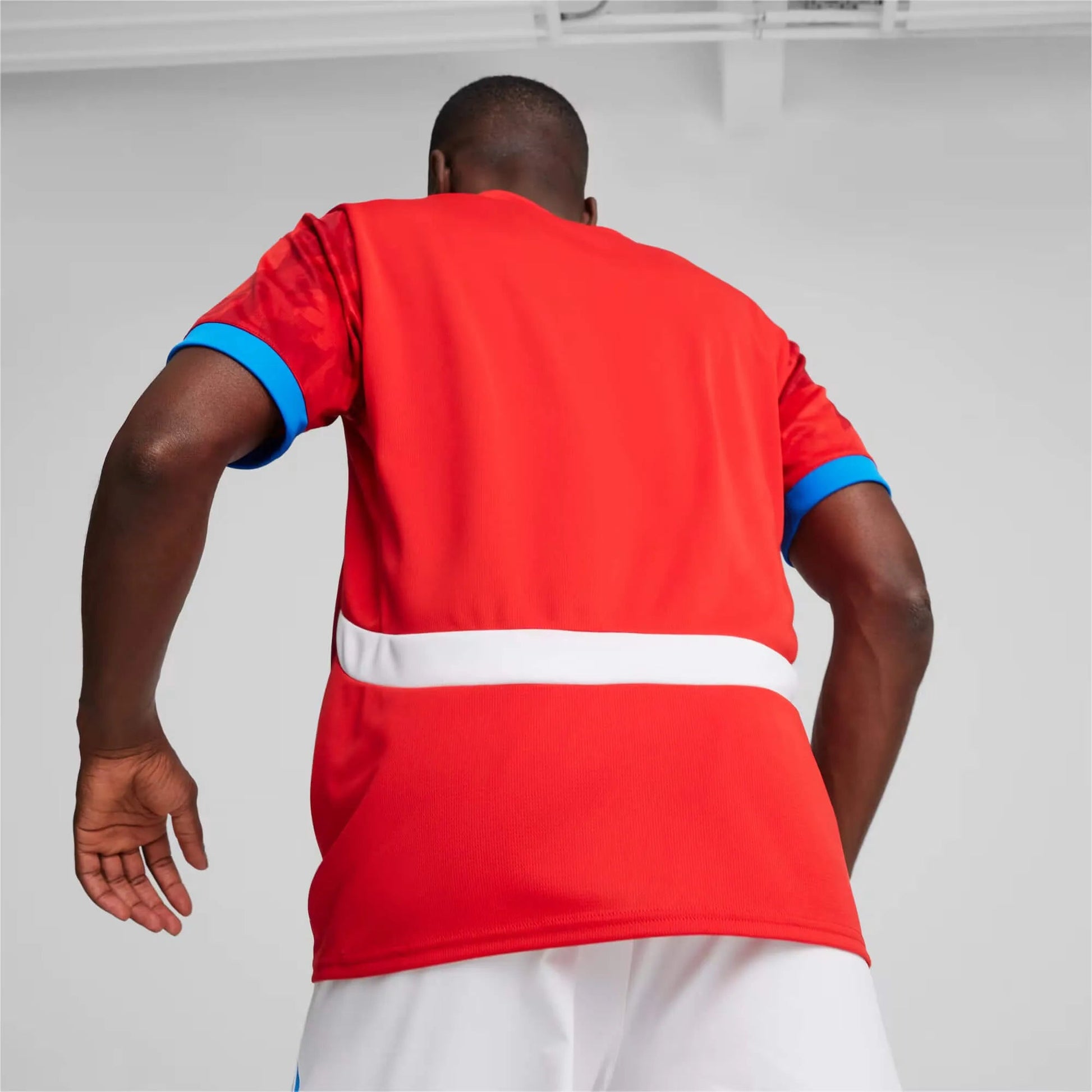 Puma 2024-25 Czech Republic Stadium Home Jersey (Model - Back)