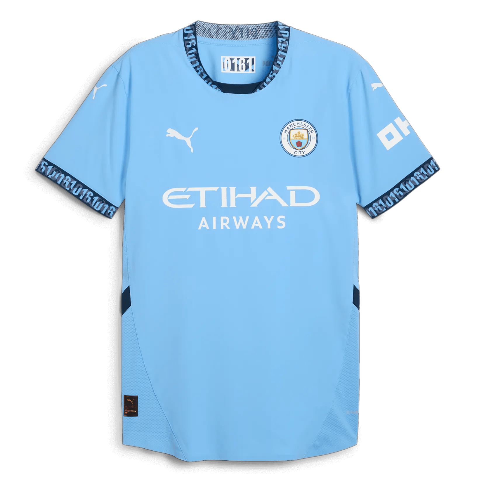 Puma 2024-25 Manchester City Home Authentic Home Jersey (Front)