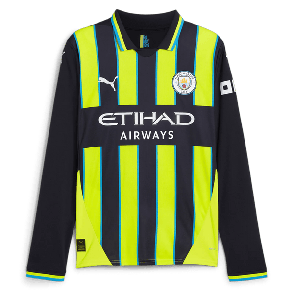 Puma 2024-25 Manchester City Men's Long-Sleeve Stadium Away Soccer