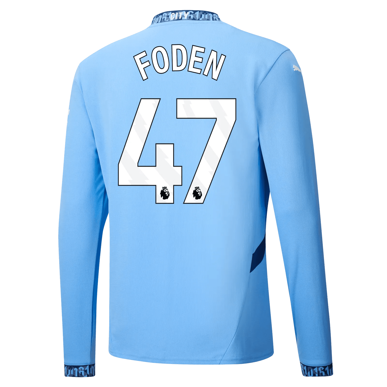 Puma 2024-25 Manchester City Men's Stadium Home Long-Sleeve Jersey
